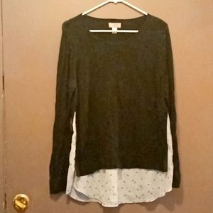 Loft Long Sleeve Layered Top Size Large